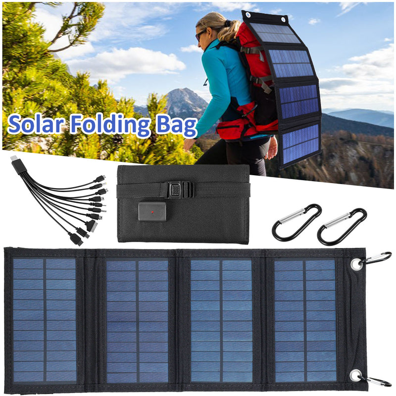 Carregador solar- Para viajens, acampamentos, pescarias e aventuras